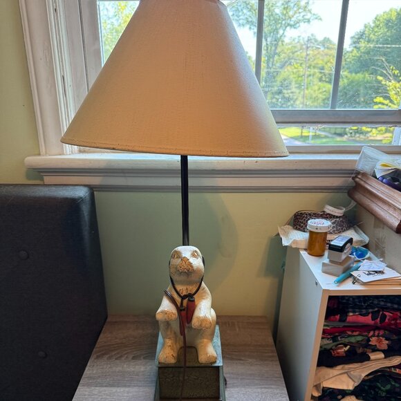 VIntage Pottery Barn Primitive Style Rabbit Table Lamp - Picture 1 of 8